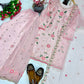 Blush Pink Embroidered Kurta Palazzo Set