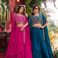 Designer Vichitra Silk Embroidered Lehenga Choli Set for Wedding and Festive Wear