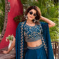 Designer Vichitra Silk Embroidered Lehenga Choli Set for Wedding and Festive Wear