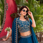 Designer Vichitra Silk Embroidered Lehenga Choli Set for Wedding and Festive Wear