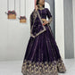 Vichitra Silk Embroidered Festival Lehenga Choli Set