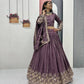Vichitra Silk Embroidered Festival Lehenga Choli Set