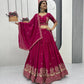 Vichitra Silk Embroidered Festival Lehenga Choli Set