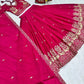 Vichitra Silk Embroidered Festival Lehenga Choli Set
