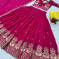 Vichitra Silk Embroidered Festival Lehenga Choli Set