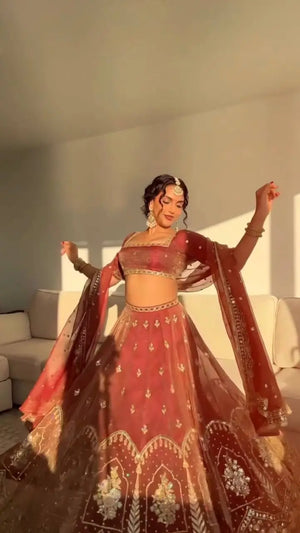 Krishma Silk Thread and Sequence Work Lehenga Set for Wedding and Festive Wear