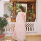 Printed Russian Silk Anarkali Gown with Embroidered Dupatta for Festive and Party Wear