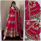 Peacock Feather Embroidered Anarkali Set