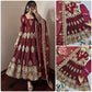 Peacock Feather Embroidered Anarkali Set