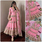 Peacock Feather Embroidered Anarkali Set