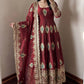 Peacock Feather Embroidered Anarkali Set