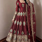 Peacock Feather Embroidered Anarkali Set