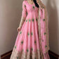Peacock Feather Embroidered Anarkali Set