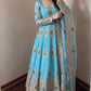 Peacock Feather Embroidered Anarkali Set