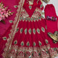 Peacock Feather Embroidered Anarkali Set