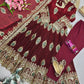 Peacock Feather Embroidered Anarkali Set