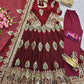 Peacock Feather Embroidered Anarkali Set