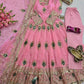Peacock Feather Embroidered Anarkali Set