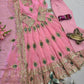 Peacock Feather Embroidered Anarkali Set