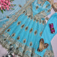 Peacock Feather Embroidered Anarkali Set