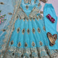 Peacock Feather Embroidered Anarkali Set