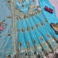 Peacock Feather Embroidered Anarkali Set