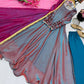Teal Copper Shimmer Silk Anarkali Set