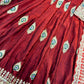 Ivory Peacock Feather Anarkali Gown