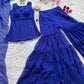 Royal Blue Georgette Sharara Suit Set