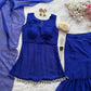 Royal Blue Georgette Sharara Suit Set
