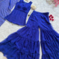 Royal Blue Georgette Sharara Suit Set