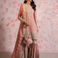 Designer Faux Georgette Embroidered Sharara Set