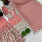 Designer Faux Georgette Embroidered Sharara Set