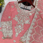 Designer Faux Georgette Embroidered Sharara Set