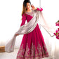 Designer Heavy Georgette Embroidered Party Wear Gown Set