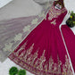 Designer Heavy Georgette Embroidered Party Wear Gown Set