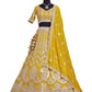Sequin Embroidered Vichitra Silk Lehenga