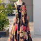Coral Floral Organza Corset Lehenga