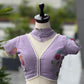 Lilac Hand Painted Lehenga with Pearl Lace