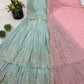 Embroidered Star Georgette Lehenga Suit Set