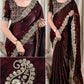 Dual Tone Satin Saree with Sequin Border