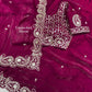 Dual Tone Satin Saree with Sequin Border