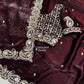 Dual Tone Satin Saree with Sequin Border
