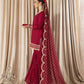 Embroidered Faux Georgette Gharara Suit Set with Dupatta