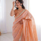 Pure Cotton Designer Saree with Mirror Work for Festive and Occasion Wear