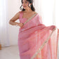 Pure Cotton Designer Saree with Mirror Work for Festive and Occasion Wear