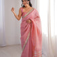Pure Cotton Designer Saree with Mirror Work for Festive and Occasion Wear