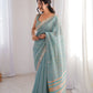 Pure Cotton Designer Saree with Mirror Work for Festive and Occasion Wear