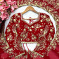 Red Embroidered Georgette Saree with Dupatta