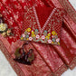 Red Banarasi Jacquard Silk Saree